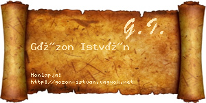 Gózon István névjegykártya